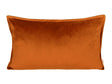 Kissenhülle 30x50 cm Samt mit Jeans-Doppelnaht in rost-orange – beties Samt&Sonders