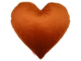 Herzkissen gefüllt rost-orange beties "Samt&Sonders"