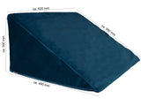Samt Keilkissenhülle ca. 62x49x30 cm in admiral-blau aus der beties "Samt&Sonders" Serie.