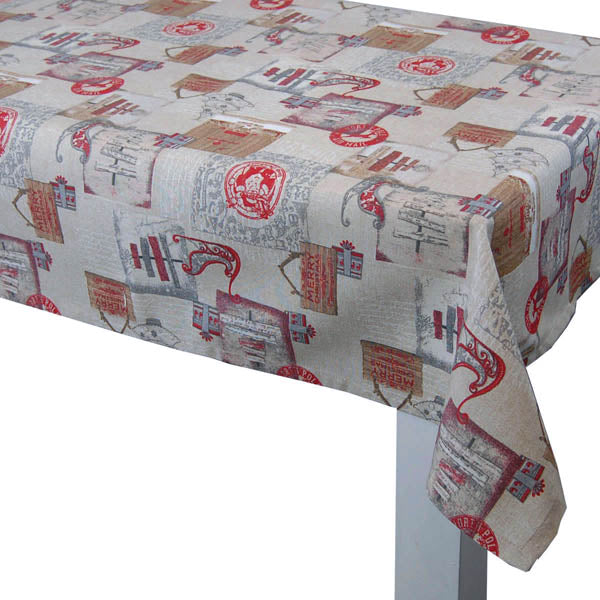 Nappe env. 110x110 cm hiver noël beties "promenade en traîneau"