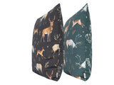 Housse de coussin env. 50x50 cm cerf housse réversible beties "Wildwechsel"
