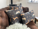 Housse de coussin env. 50x50 cm cerf housse réversible beties "Wildwechsel"