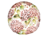 Runde Kissenhülle ca. 50 cm Ø burgundy-rose Hortensie beties "Landlust"
