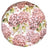 Runde Kissenhülle ca. 60 cm Ø burgundy-rose Hortensie beties "Landlust"