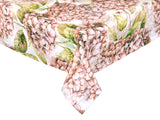 Tischdecke ca. 130x130 cm burgundy-rose Hortensie beties "Landlust"