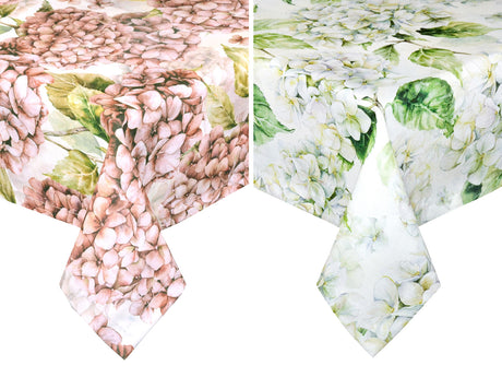 Tischdecke aus 100% Baumwolle - romantische Tischdekoration Hortensie beties "Landlust"