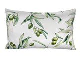 Kissenhülle ca. 30x50 cm aus 100% Baumwolle - Oliven Design "Italy Collection" Mediterranes Design, Hochwertiger Bezug für Dekokissen