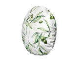 Mediterrane runde Kissenhülle ca. 50 cm Ø aus 100% Baumwolle - Oliven Design aus der beties "Italy Collection"