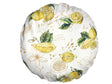 Hochwertige runde Kissenhülle ca. 50 cm Ø 100% Baumwolle Zitronen-Design beties "Italy Collection"