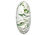 Mediterrane runde Kissenhülle ca. 60 cm Ø aus 100% Baumwolle - Oliven Design aus der beties "Italy Collection"