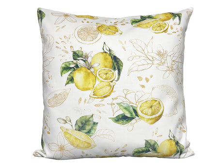 Hochwertige Kissenhülle ca. 60x60 cm aus 100% Baumwolle – Zitronen-Design aus der beties "Italy Collection"