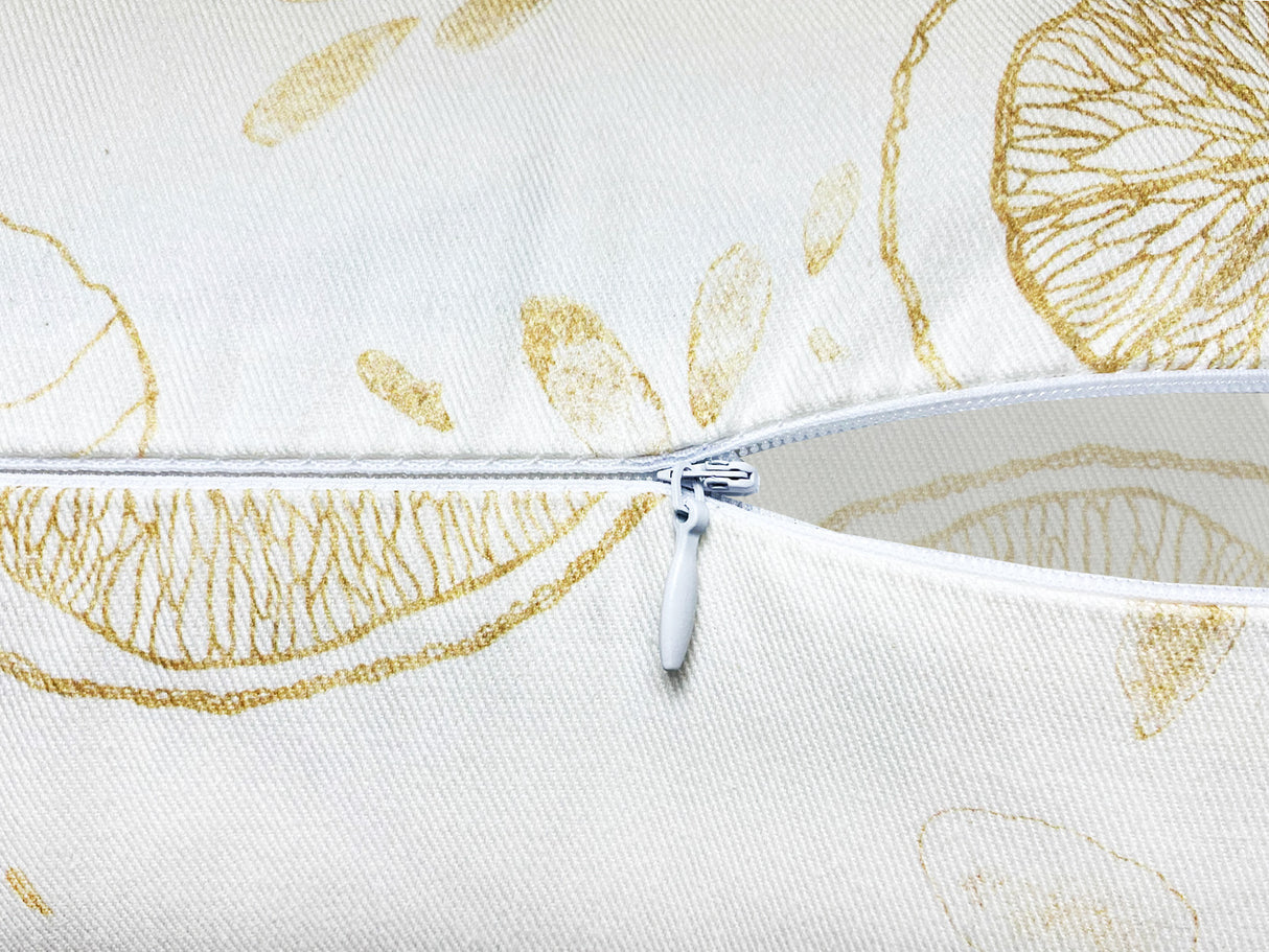 Hochwertige Kissenhülle ca. 50x50 cm aus 100% Baumwolle – Zitronen-Design aus der beties "Italy Collection"