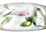 Mediterrane runde Kissenhülle ca. 40 cm Ø aus 100% Baumwolle - Oliven Design aus der beties "Italy Collection"