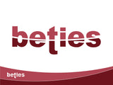 Rotes beties Logo mit beties Schriftzug