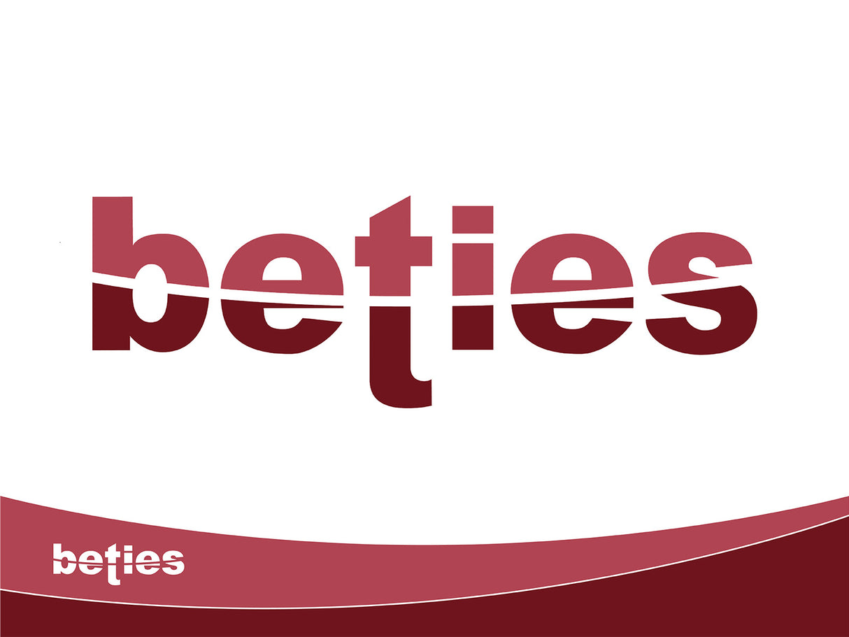 Rotes beties Logo mit beties Schriftzug