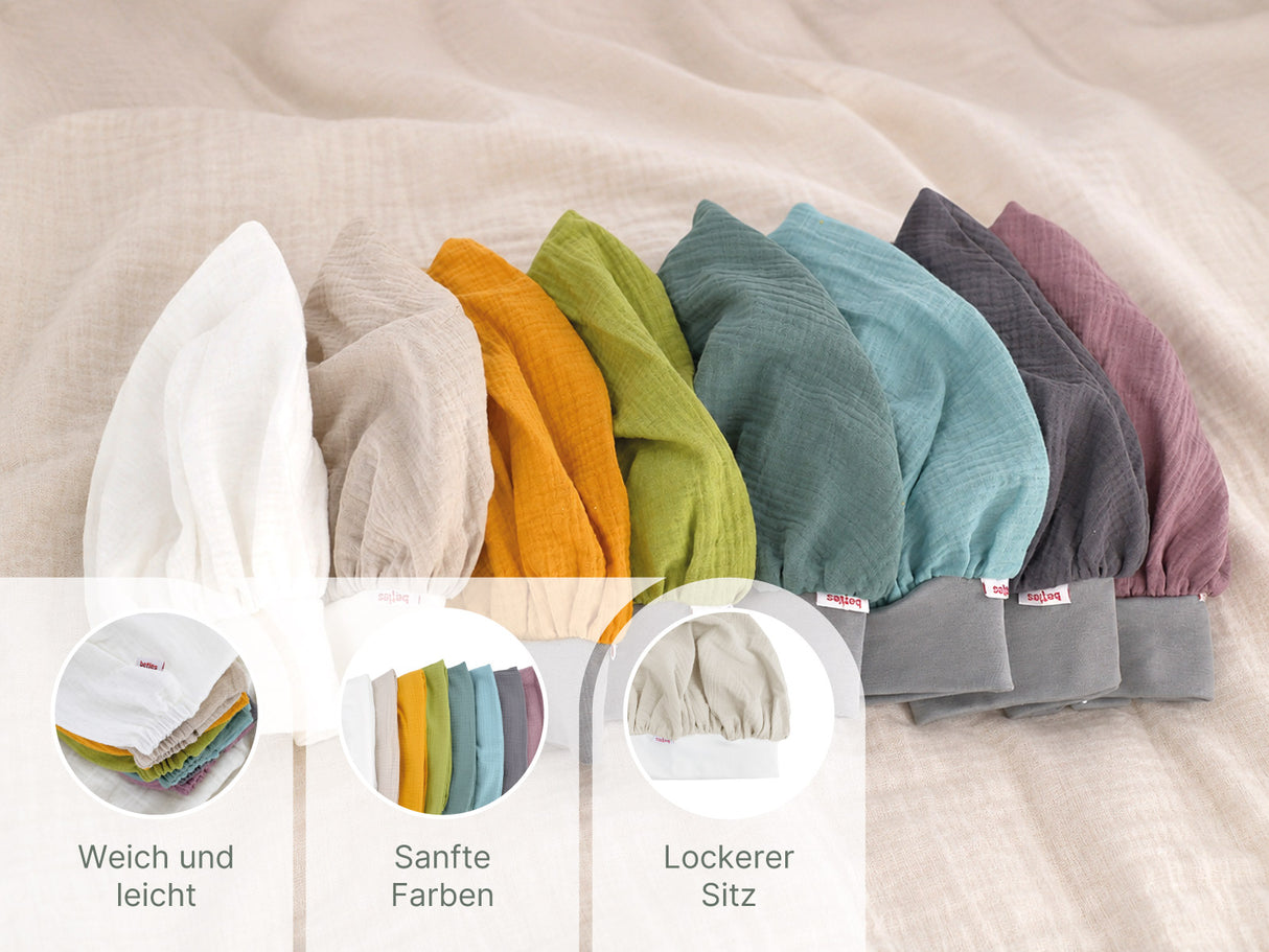Pointed hat, sleeping cap, nightcap, long beanie, 100% cotton jersey, one-size unisex, beties "BasicSoft"
