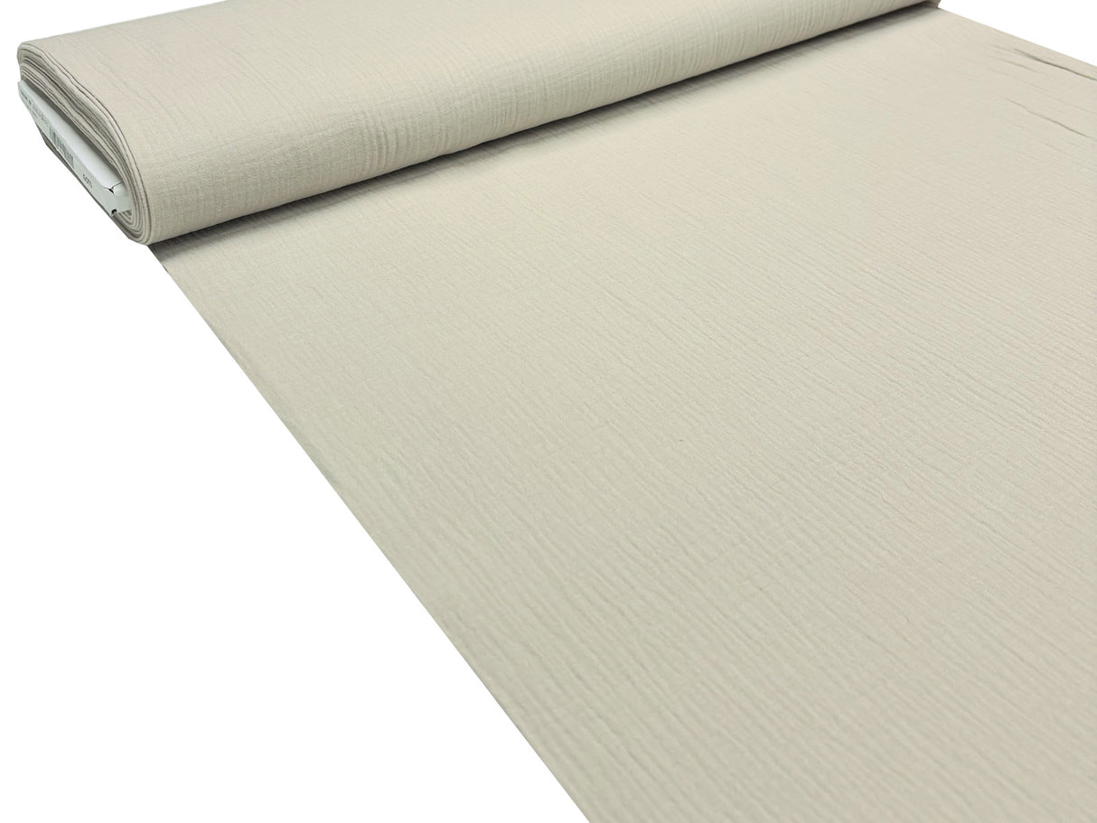 Musselin Stoffrolle in natur-beige.