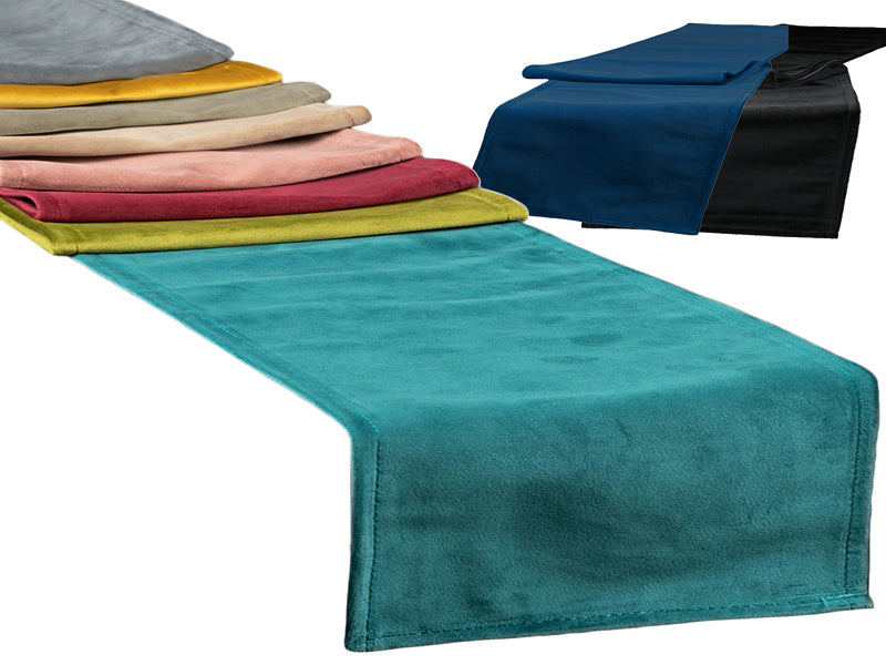 Chemin de table XL env. 40x220 cm velours câlin beties "Samt&amp;Sonders"