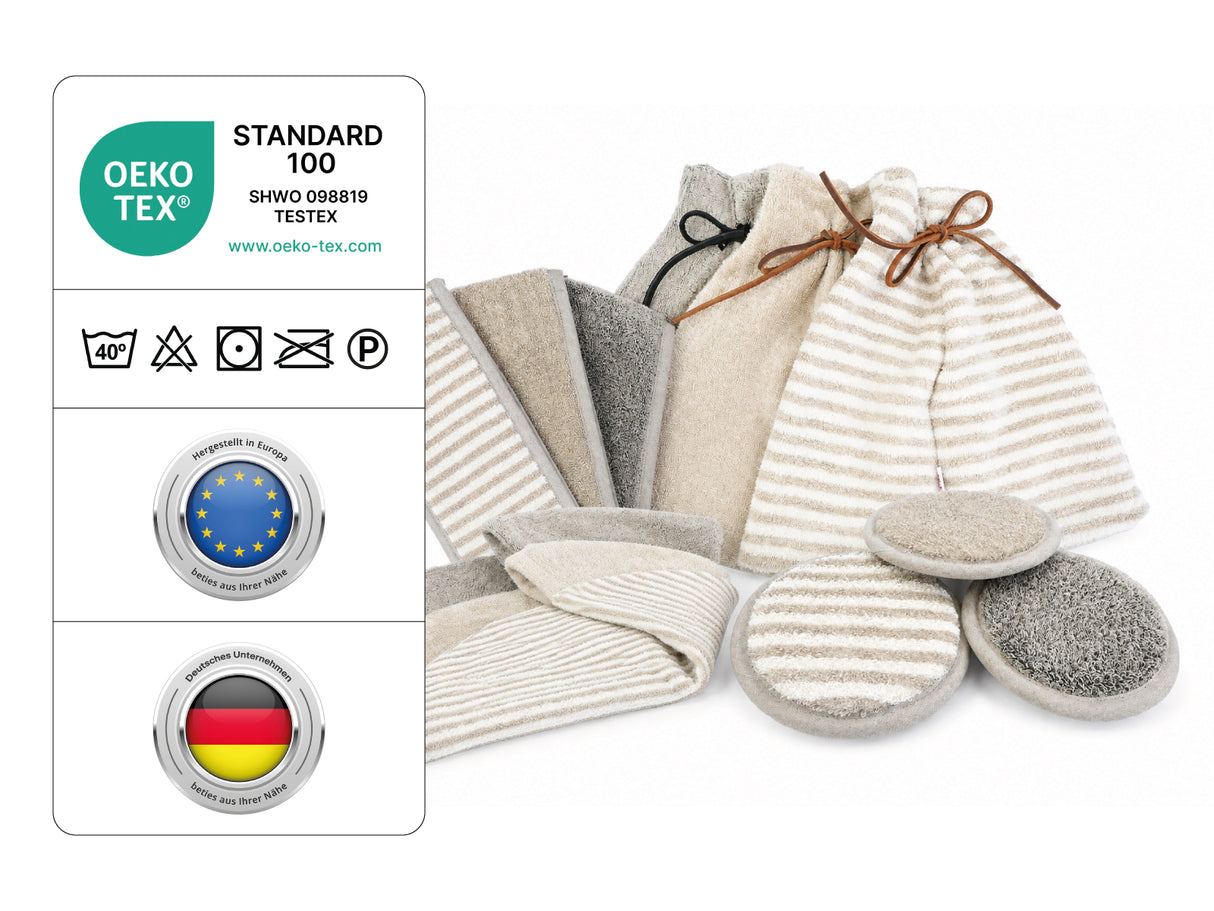 Sauna Beanie aus Leinen-Frottee – weicher One Size Saunahut | SAVU