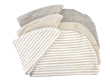 Haarturban 25x70 cm aus Leinen-Frottee mit Knopf | SAVU
