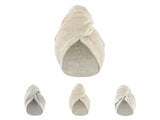 Haarturban 25x70 cm aus Leinen-Frottee mit Knopf | SAVU