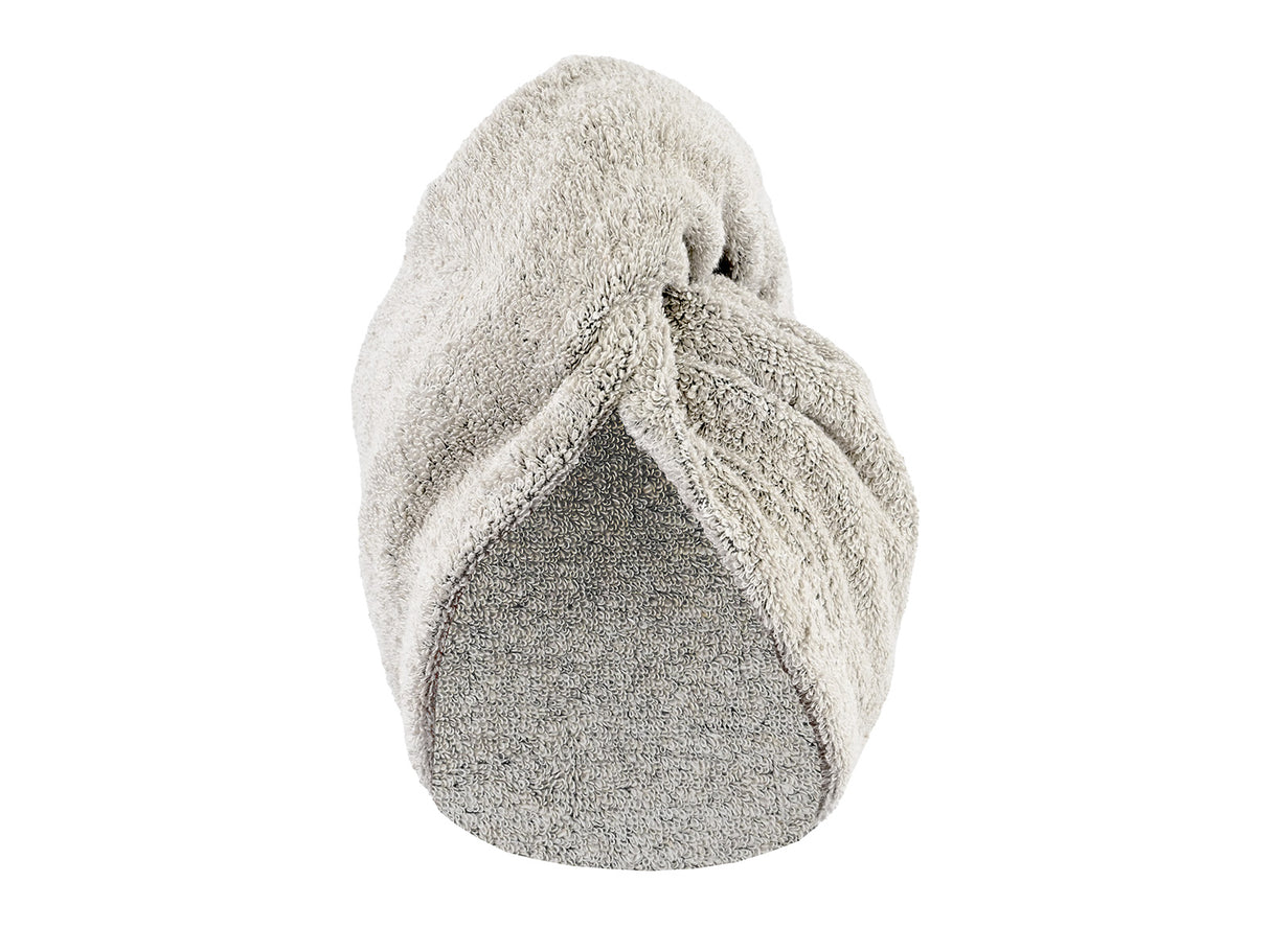 Haarturban 25x70 cm aus Leinen-Frottee mit Knopf | SAVU