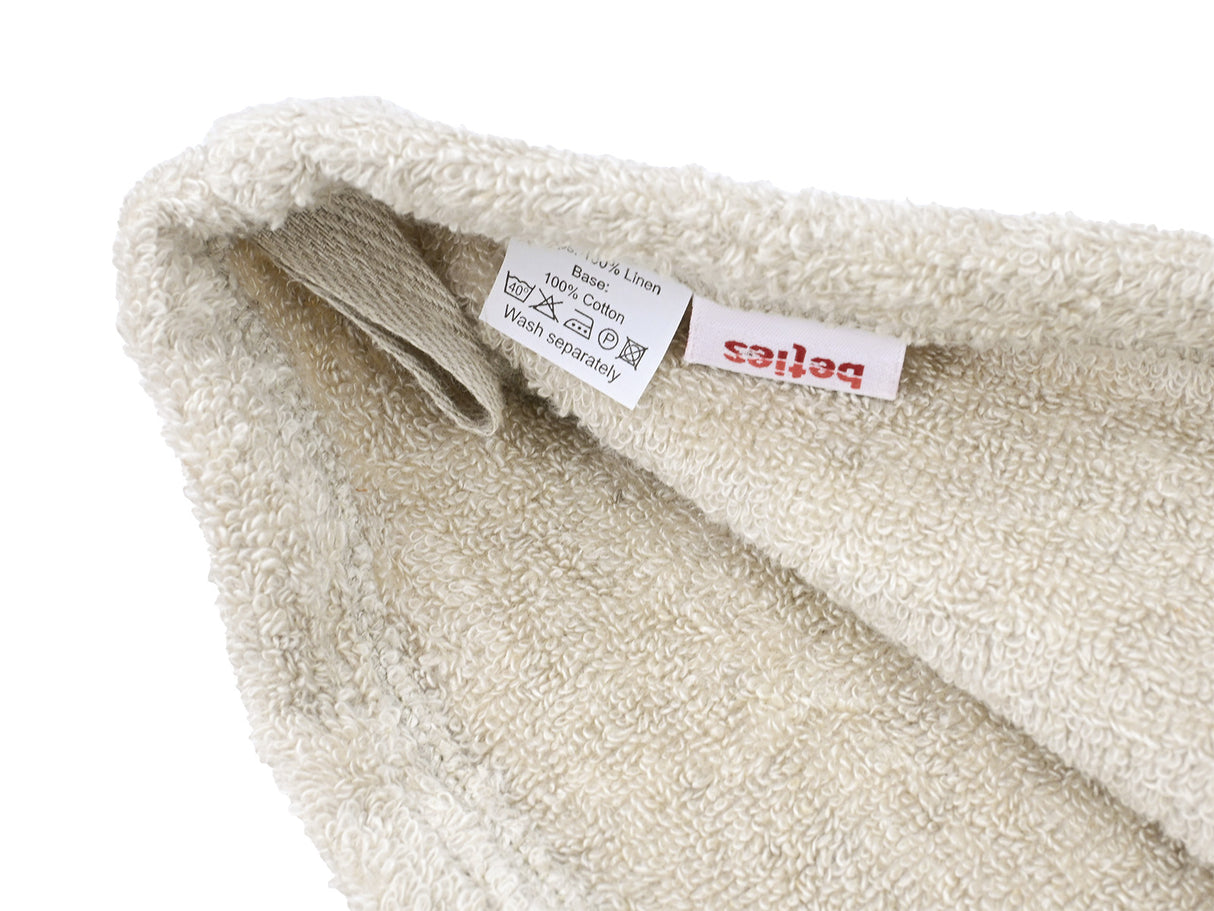 Haarturban 25x70 cm aus Leinen-Frottee mit Knopf | SAVU