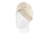 Haarturban 25x70 cm aus Leinen-Frottee mit Knopf | SAVU