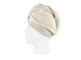Haarturban 25x70 cm aus Leinen-Frottee mit Knopf | SAVU