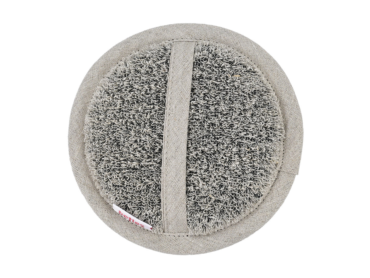 Leinen-Kosmetikpad Ø12 cm – Peeling-Frottee & Massage | SAVU
