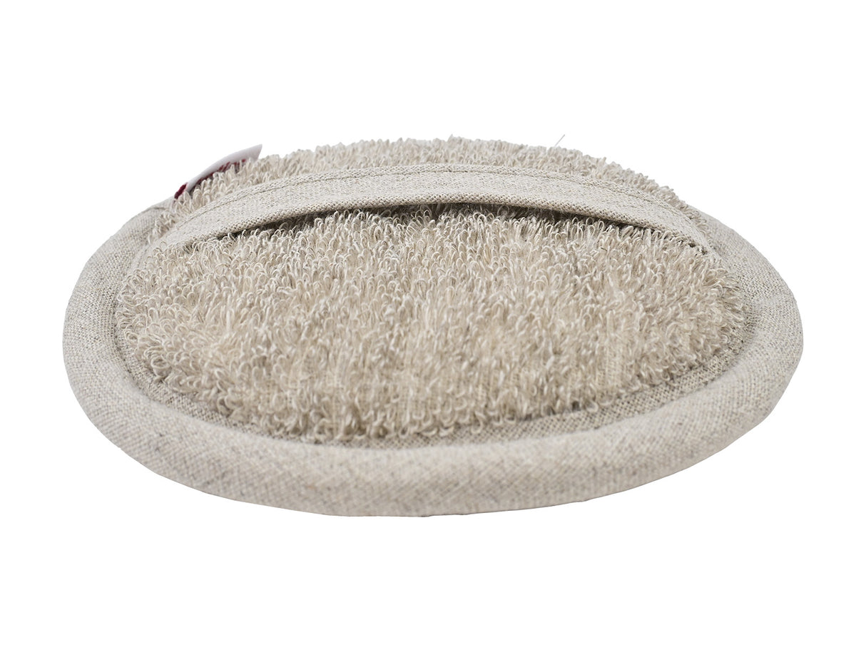 Leinen-Kosmetikpad Ø12 cm – Peeling-Frottee & Massage | SAVU