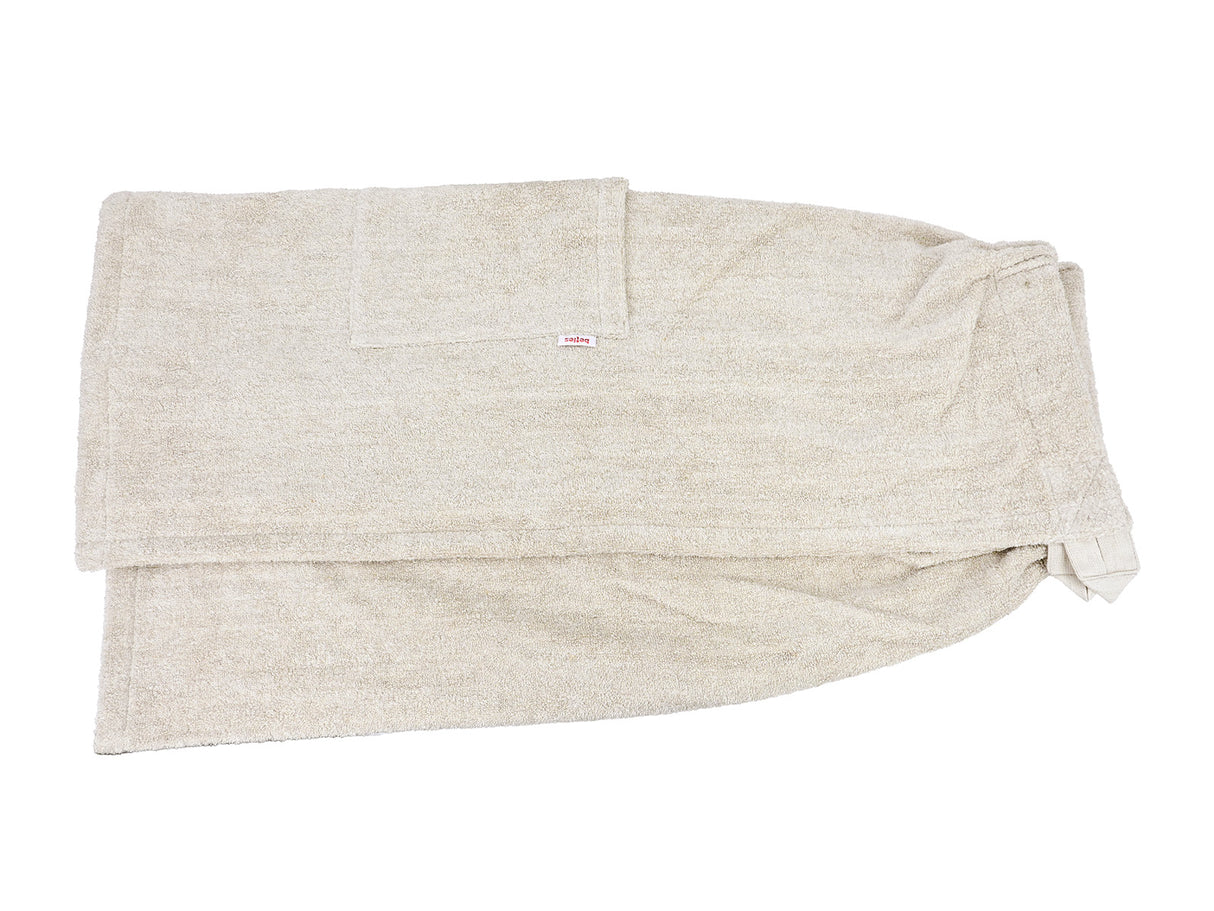 Sauna-Kilt 70x140 cm aus Leinen-Frottee mit Tasche | SAVU