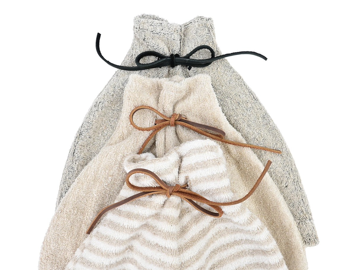 Saunahut Kamin aus Leinen-Frottee mit Lederband – One Size | SAVU