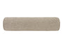 beties Wunschton Nackenrolle gefüllt 13x50 cm Taupe Braun – Vorderansicht, melierter Möbelstoff 