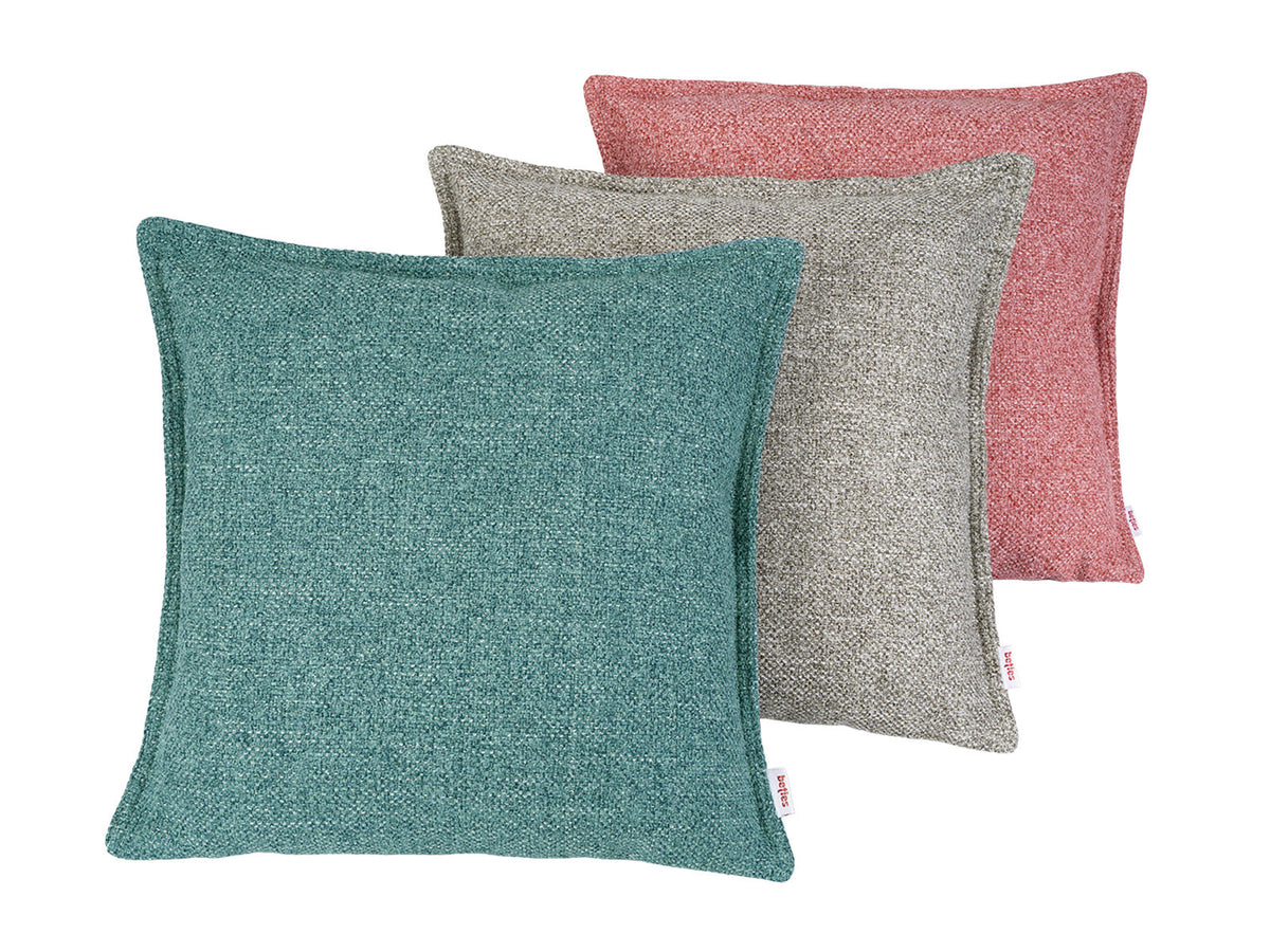 Kissenhülle 40x40 cm aus Bouclé mit Jeans-Doppelnaht – beties Boucle