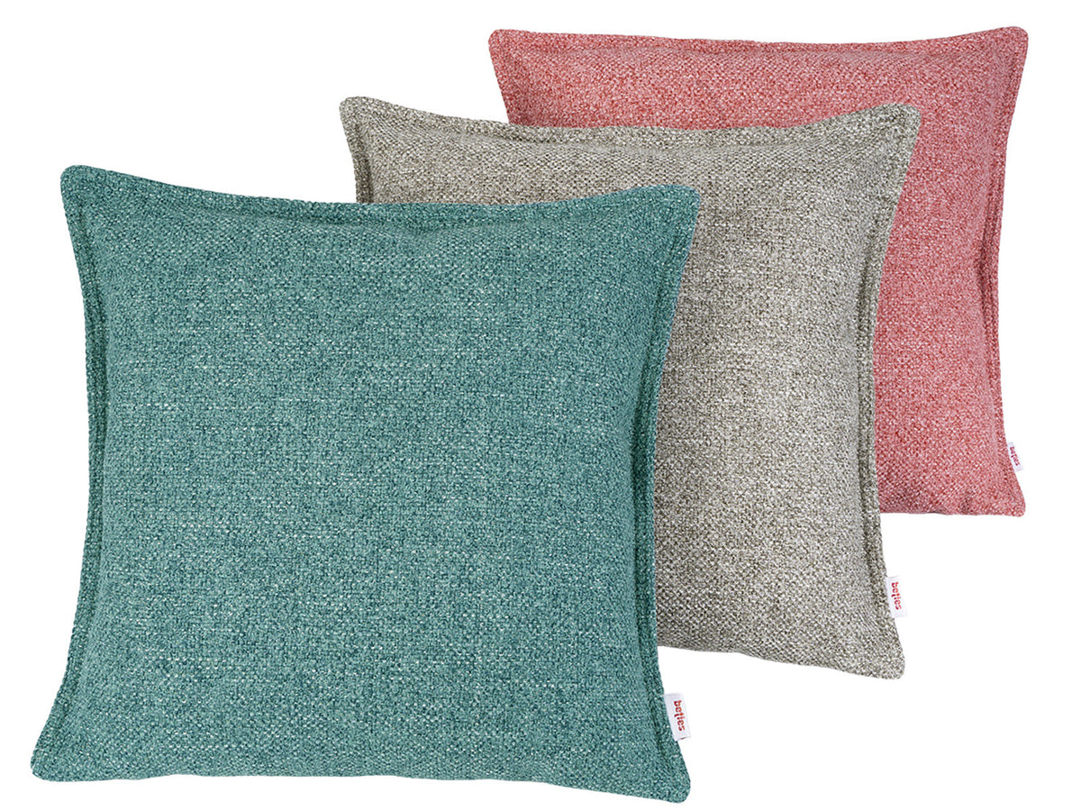 Kissenhülle 50x50 cm aus Bouclé mit Jeans-Doppelnaht – beties Boucle