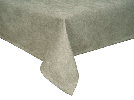  Tischdecke 100x100 cm greig-taupe Chenille-Haptik beties „FarbTon" – Tischwäsche Oeko-Tex 