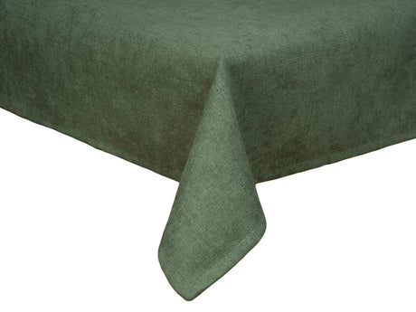  Tischdecke 100x100 cm oliven-grün Chenille-Haptik beties „FarbTon" – Tischwäsche Oeko-Tex 