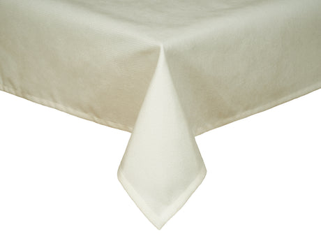  Tischdecke 100x100 cm sahne-weiß Chenille-Haptik beties „FarbTon" – Tischwäsche Oeko-Tex 