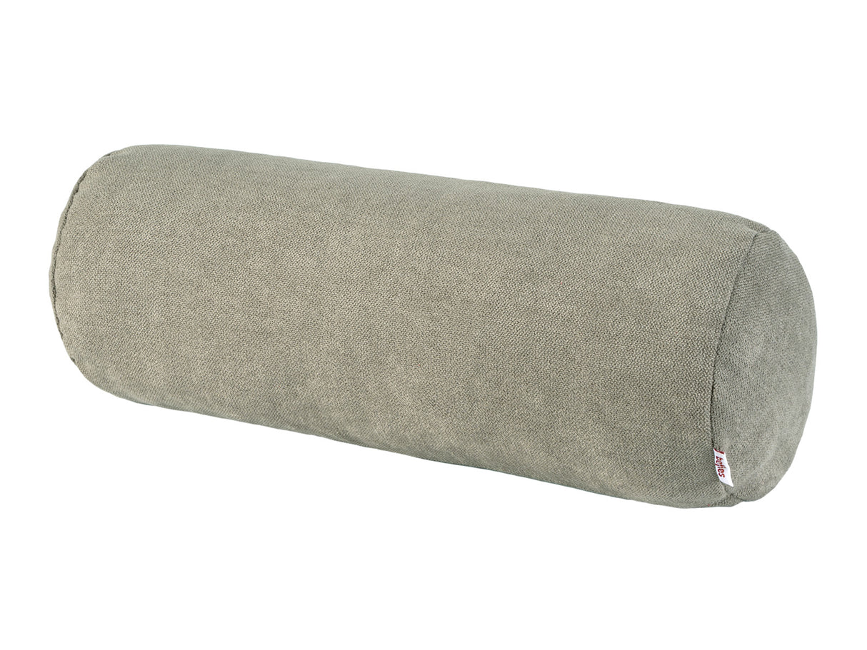 Nackenrollen Hülle ca. 15x40 cm greig-taupe Chenille-Haptik beties „FarbTon" – Gesamtansicht 