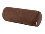 Nackenrollen Hülle ca. 15x40 cm kaffeebohne-braun Chenille-Haptik beties „FarbTon" – Gesamtansicht 
