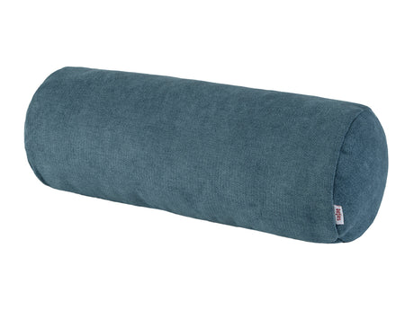 Nackenrollen Hülle ca. 15x40 cm nordlicht-blau Chenille-Haptik beties „FarbTon" – Gesamtansicht 