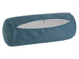 XL Rollenhülle 25x70 cm nordlicht-blau beties „FarbTon" – Kissenbezug mit geöffnetem Reißverschluss, Seitenansicht