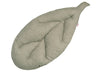 Kissen Blatt 28x59 cm greig-taupe Chenille-Haptik beties „FarbTon" – Sitzkissen Oeko-Tex 