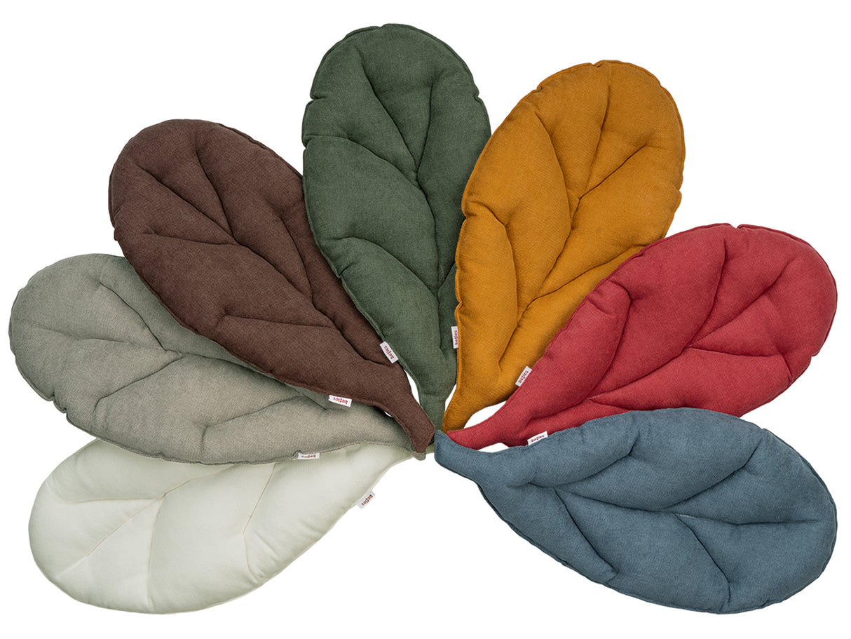 Kissen Blatt ca. 28x59 cm gefüllt Chenille-Haptik beties "FarbTon" Sitzkissen in Raumausstatter Qualität 	