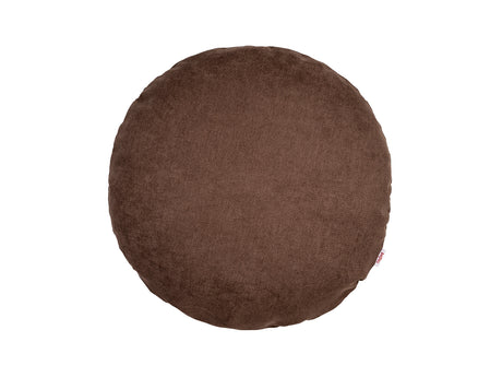 Kissenhülle rund ca. 50 cm Ø kaffeebohne-braun Chenille-Haptik beties „FarbTon"