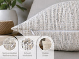  beties Freiluft Melange Outdoor-Kissenhülle 25x35 Beige – wasserabweisend, wetterbeständig und UV-beständig für Balkon und Terrasse 