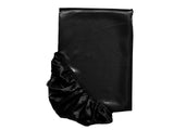 Schwarzes Glanz Satin Spannbetttuch mit Rundum-Gummizug anschmiegsam & edel von beties.