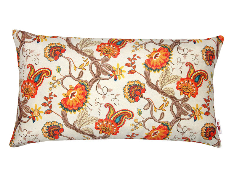 Kissenhülle ca. 30x50 cm Paisley/Boteh-Muster in orange-beige beties "Horrero"