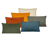 Housse de coussin environ 30x50 cm Velours côtelé beties "HYggelig No.1" Housse de coussin avec double couture en denim élaborée de qualité décorateur d'intérieur